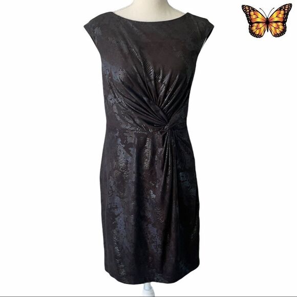 MUSE Knee Length Tie Knot Detail Dress Size 6 - Picture 1 of 8